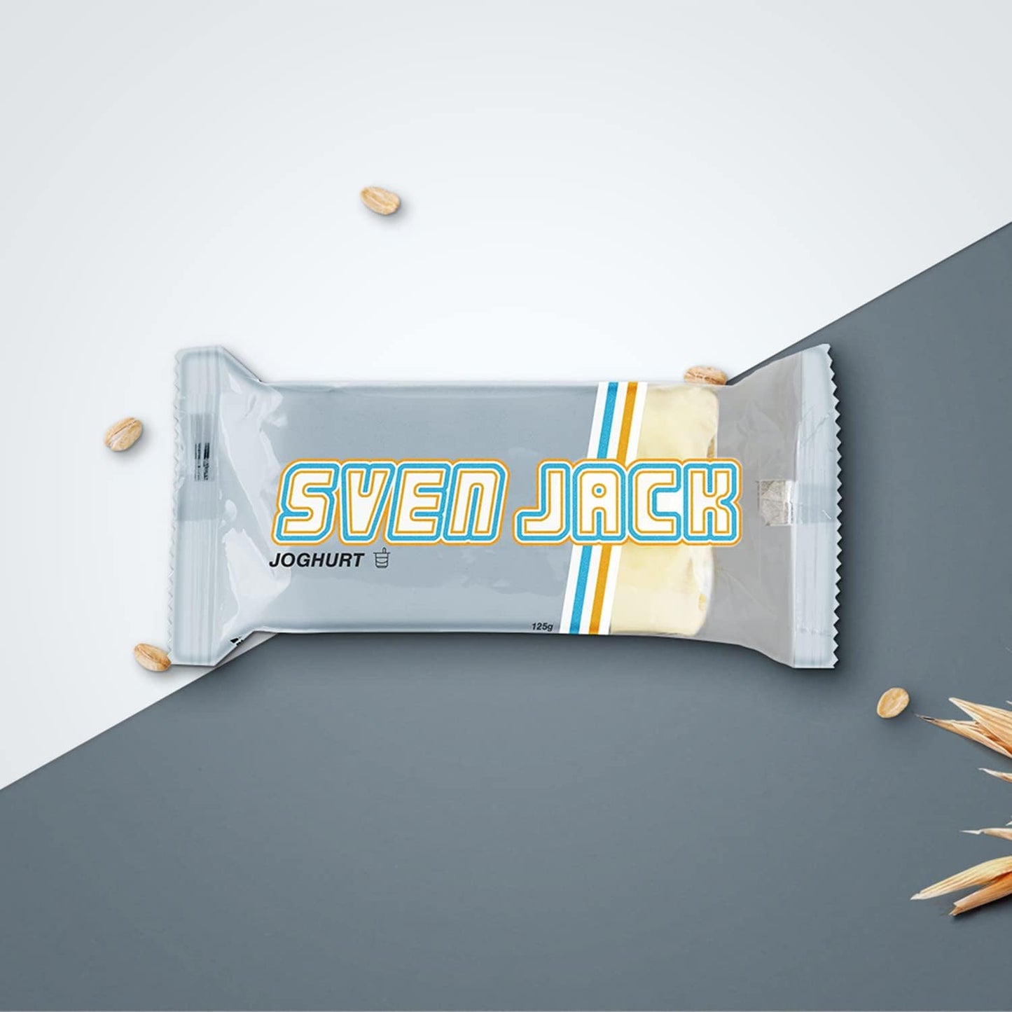 SvenJack Oat Bar Yoghurt - Pack of 1 × 125g - Original Oatmeal Energy Bar with Long‑Chain Carbohydrates, Less Sugar & More Energy for Everyday Use, Fitness Cake & Oatmeal Snack