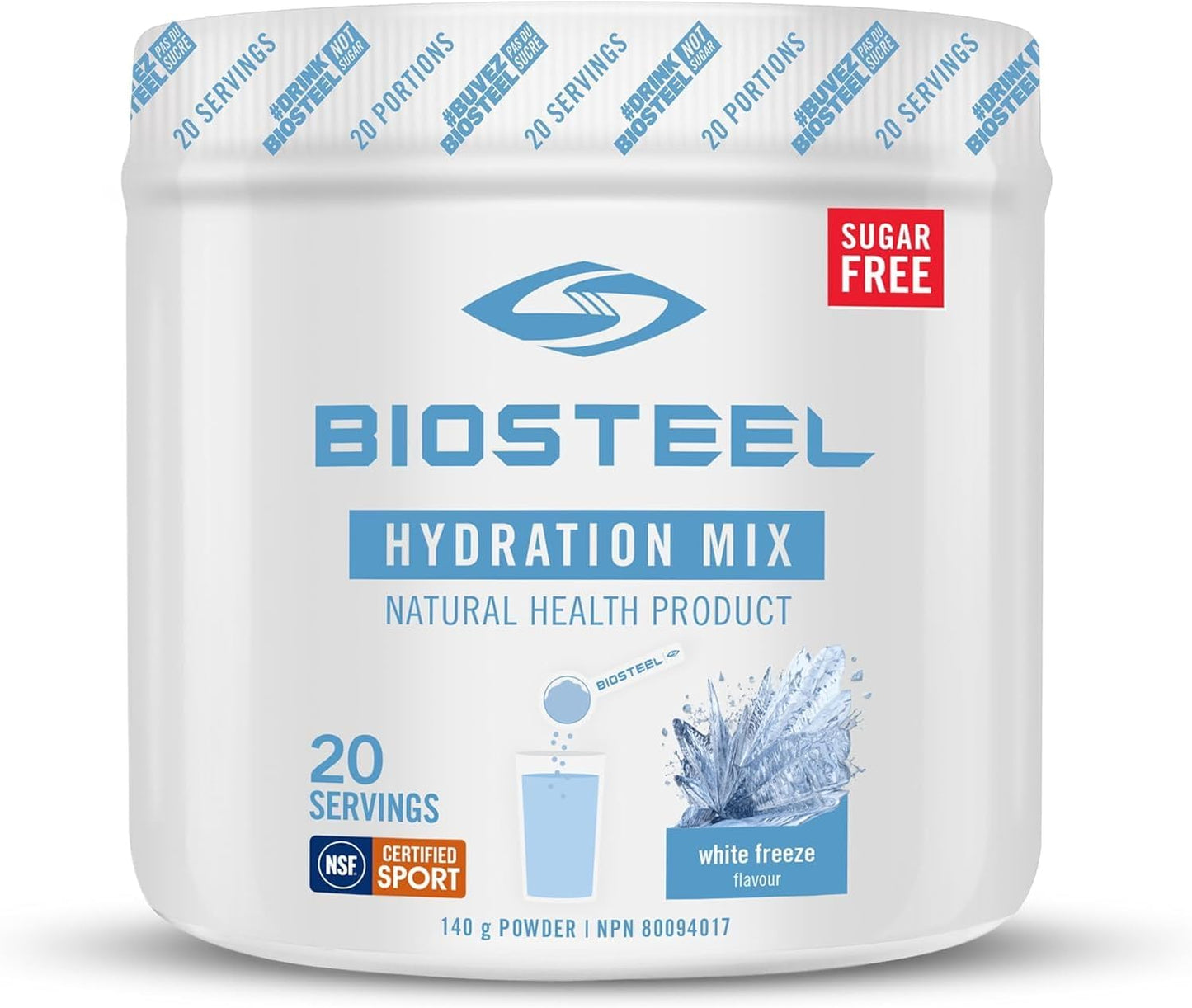 Biosteel Hydration Mix, White freeze, 140 gram