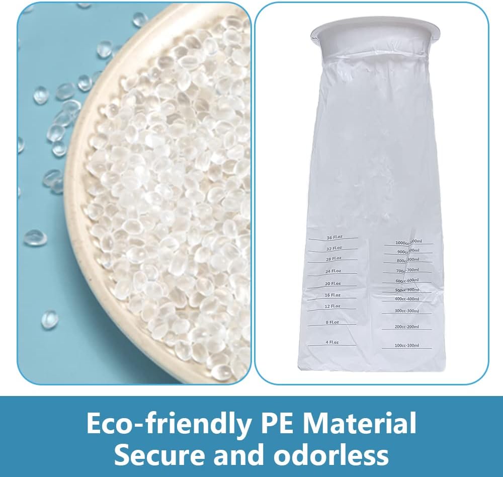 旅行嘔吐袋 - 1000ml 緊急嘔吐嘔吐袋,適用於露營暈車、孕婦、診所、汽車,一次性防臭防漏,20 件