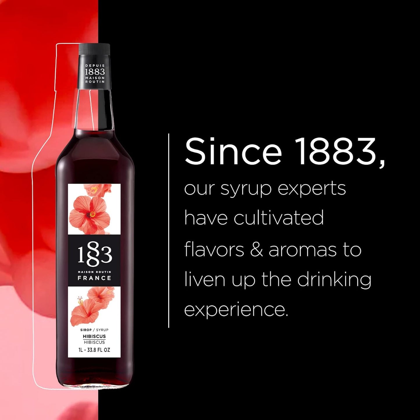Maison Routin 1883 芙蓉糖浆 1L 玻璃瓶