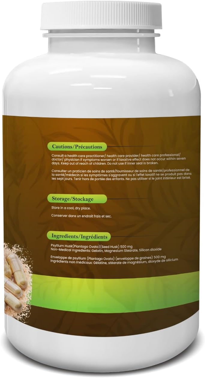 Yogti Psyllium Husk Capsules, 300 Count