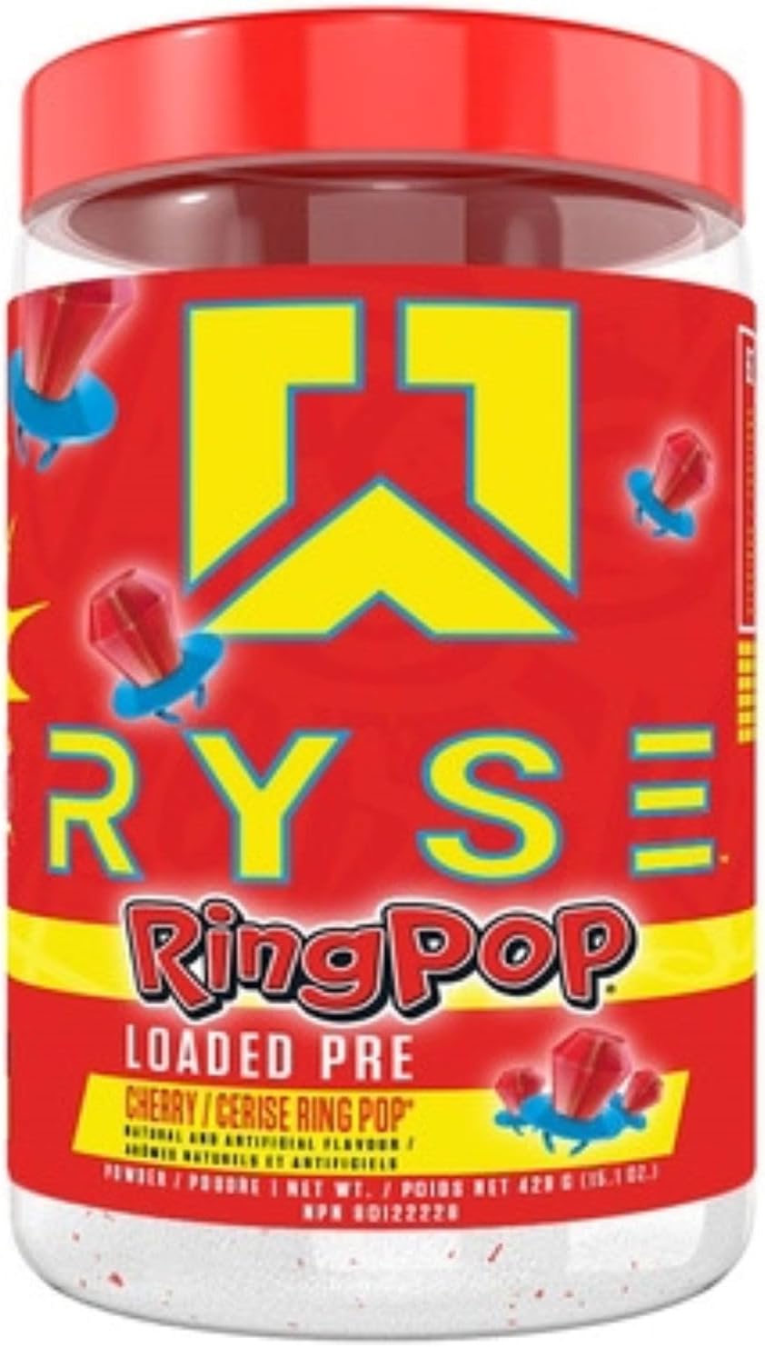 「RYSE Up Supplements」 富含運動前營養成分 | 增強一氧化氮泵、能量和力量 | 富含 L-瓜氨酸、β-丙氨酸和雙源咖啡因 | 60 份(櫻桃味)