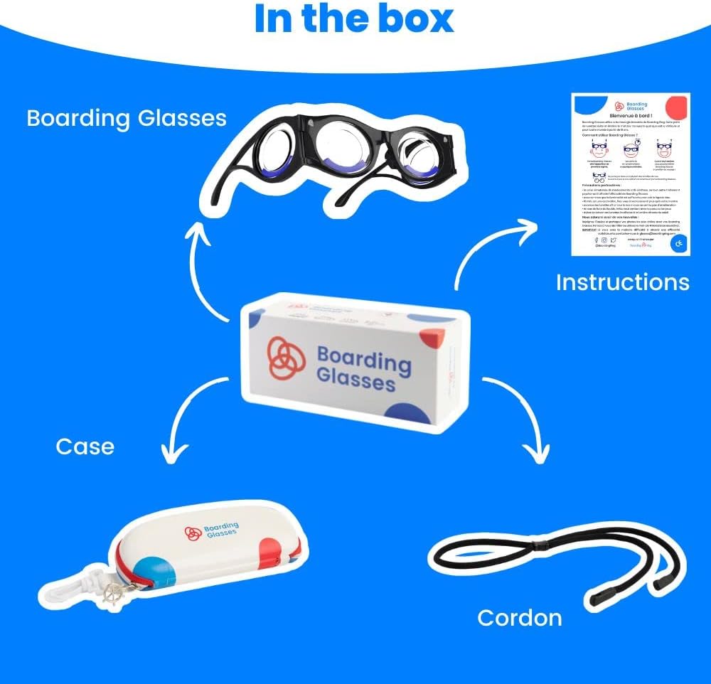 Boarding Glasses - Motion Sickness Glasses - Original Technology Against Motion Sickness and Seasickness - Anti Nausea