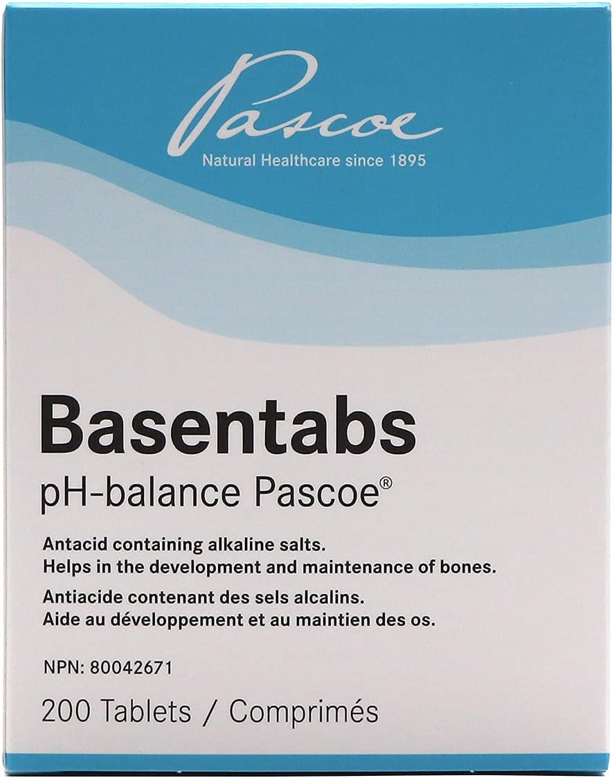 Pascoe - Basentabs pH 平衡片 - 200 片裝 - 含鹼性鹽類的抗酸劑。有助於骨骼的發育和維護 - 經驗證的高鹼化能力 - 碳酸鈣、碳酸氫鈉、鎂鈣…