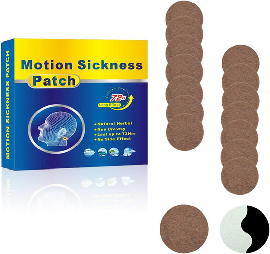 zh99xzz 耳后晕车贴适用于成人和儿童的晕车,适合旅行。(10 片)