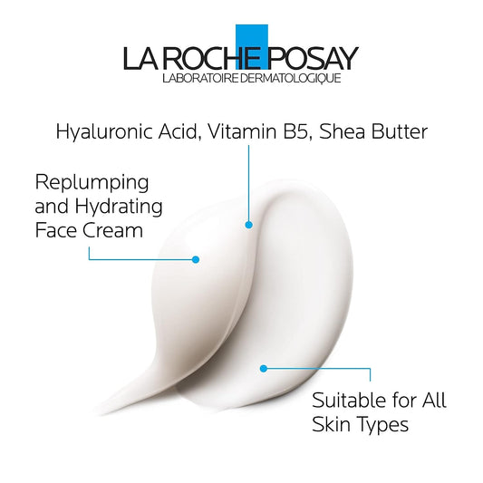 La Roche-Posay Hyalu B5 Riche Cream, Anti-Wrinkle Care, Repairing Replumping with Hyaluronic Acid and Vitamin B5 | Suitable for Sensitive Skin | 40 ml