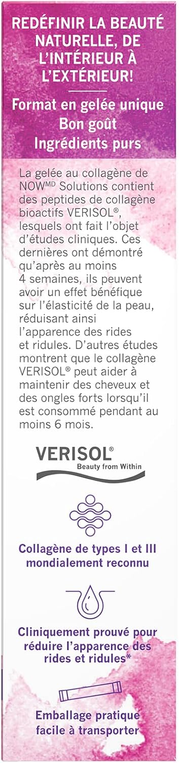 NOW Solutions,膠原蛋白果凍美容複合物,甜李子味,20克 x 10條