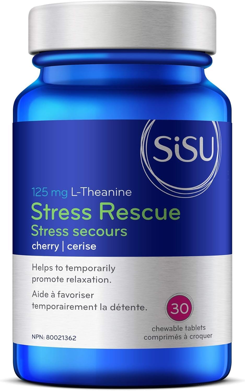 SISU Stress Rescue L-Theanine Chewable Tablet, 30 Count (Pack of 1)