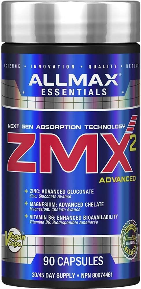 ALLMAX Nutrition - 左旋肉碱液体 + 维生素 B5 - 蓝莓味 - 473 毫升 & ZMX2,90 粒装