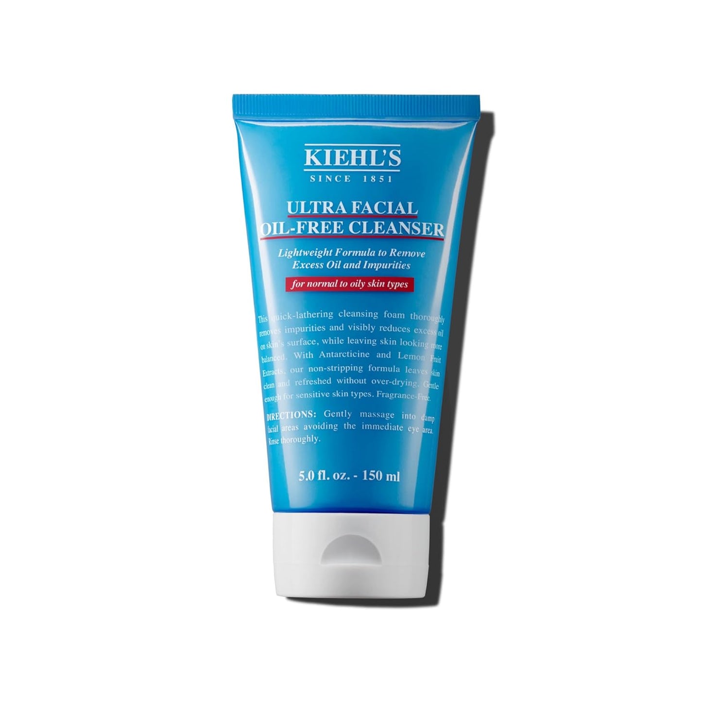 Kiehl's 超保濕無油潔面乳,適用於油性至中性肌膚的泡沫潔面乳,明顯減少多餘油脂,含沙漠植物和檸檬果提取物,不含防腐劑,無香料