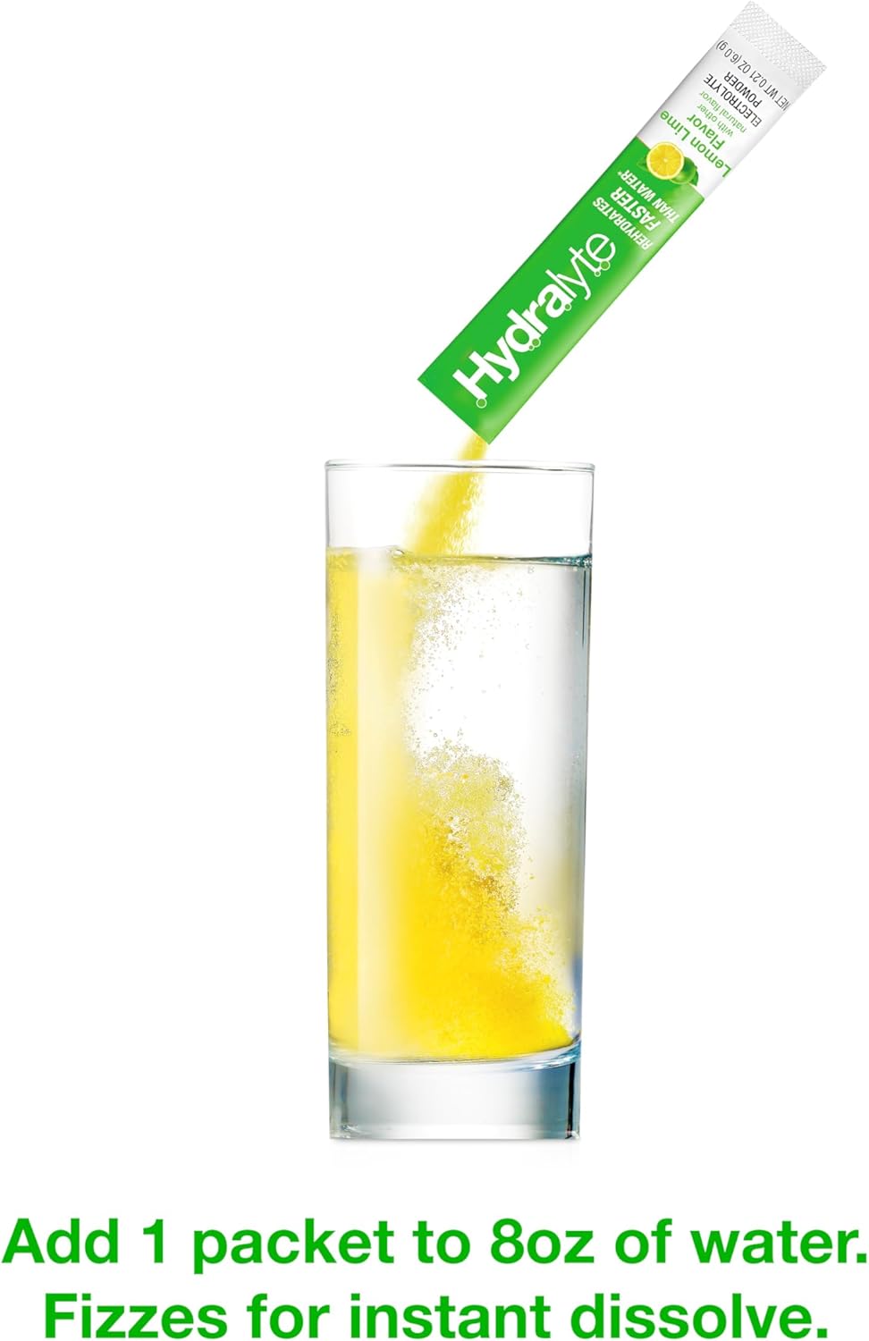 HydraLyte 电解质粉,低糖电解质包,专为快速补水而设计,适合所有年龄段的安全补水 - 采用全天然成分制成,12 份,柠檬青柠口味