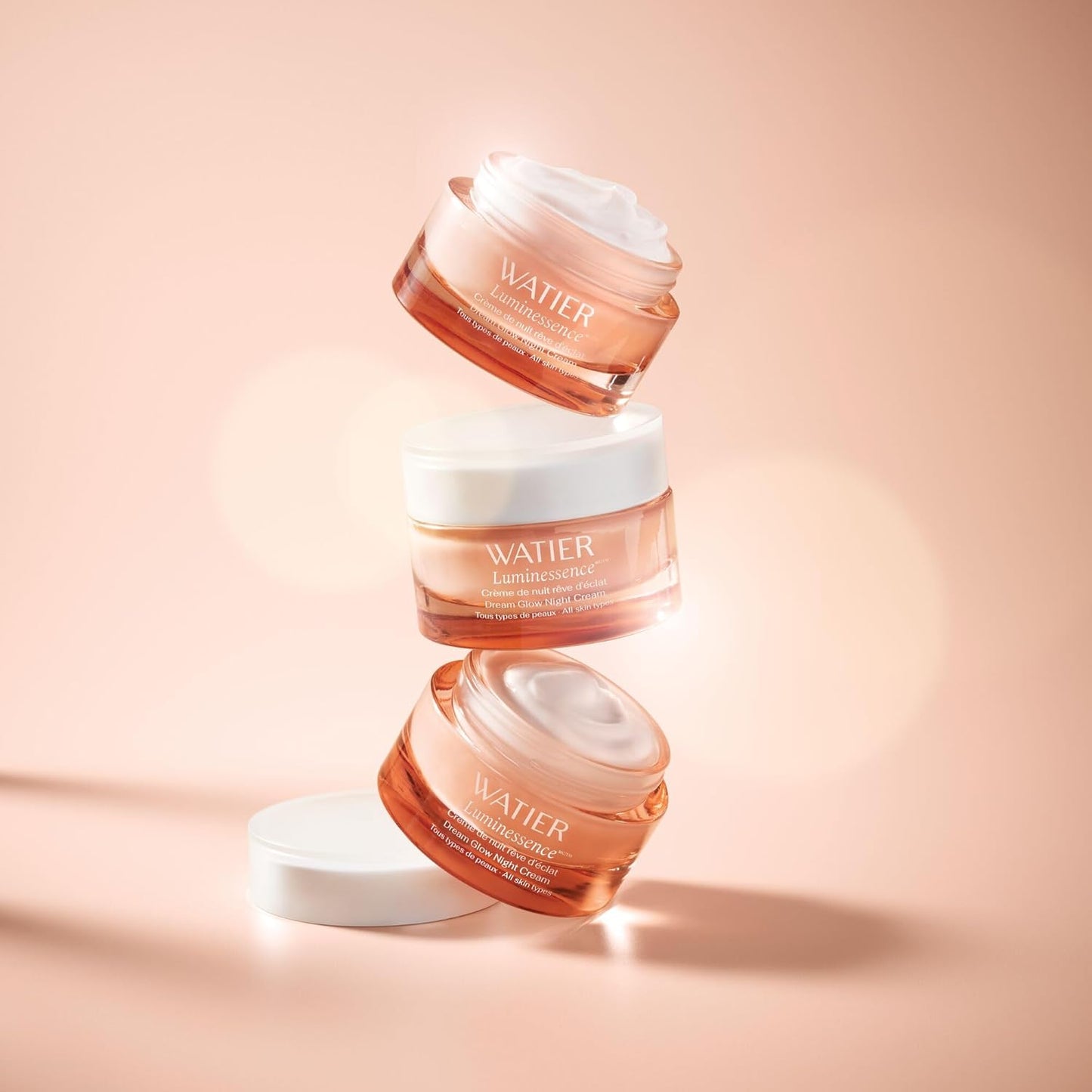Watier Luminessence Dream Glow 晚霜,含加拿大人參和勝肽,煥發光彩和再生護膚品,乳霜配方,純素,無油,不含防腐劑,50 毫升