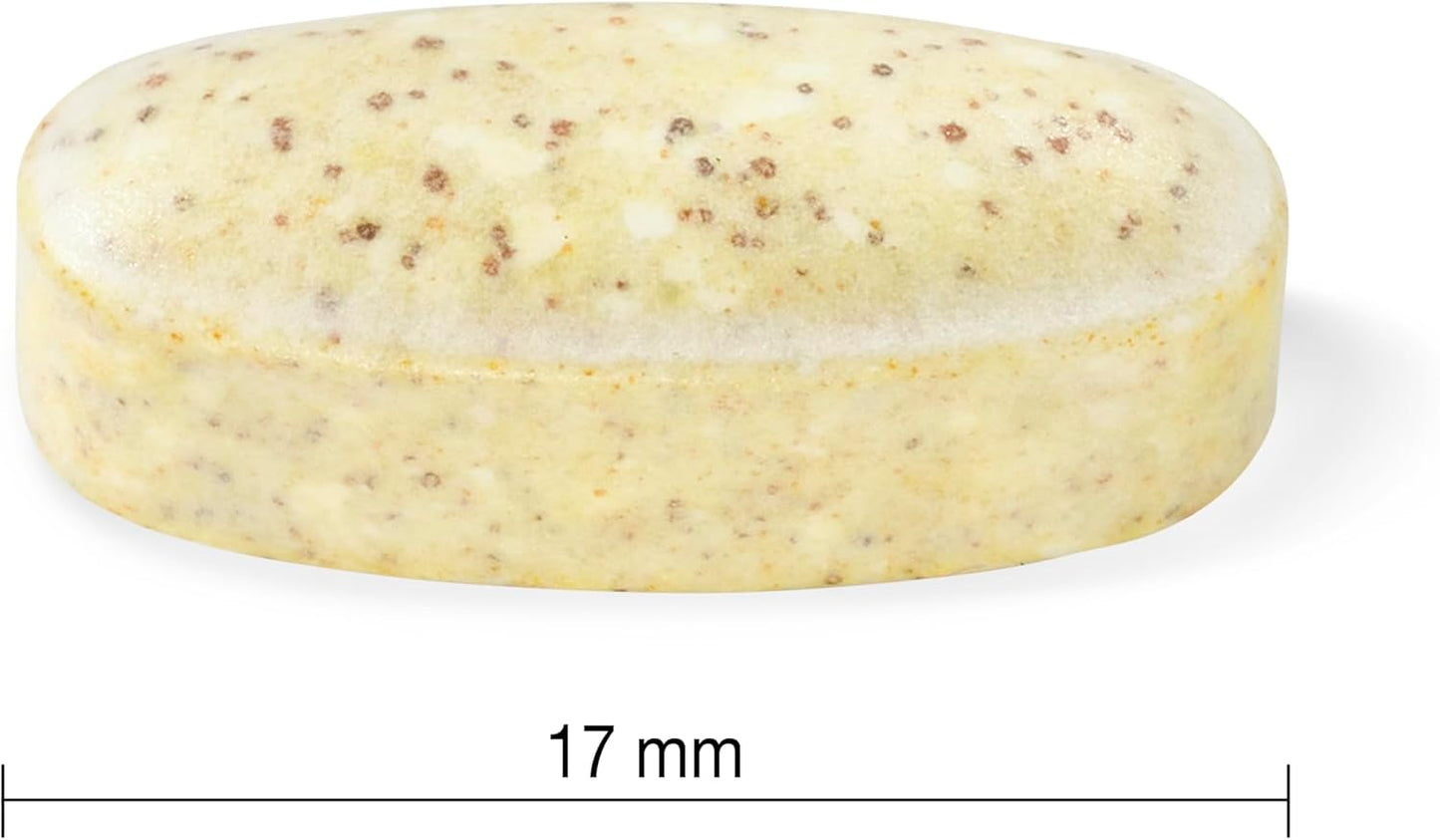 Jamieson 100% 複合維生素鉑金片,適合 65 歲以上成人,含番茄紅素、葉黃素及其他免疫支持成分。支持能量、眼部健康、骨骼健康和整體健康,無麩質,每日一片,115 粒迷你膠囊