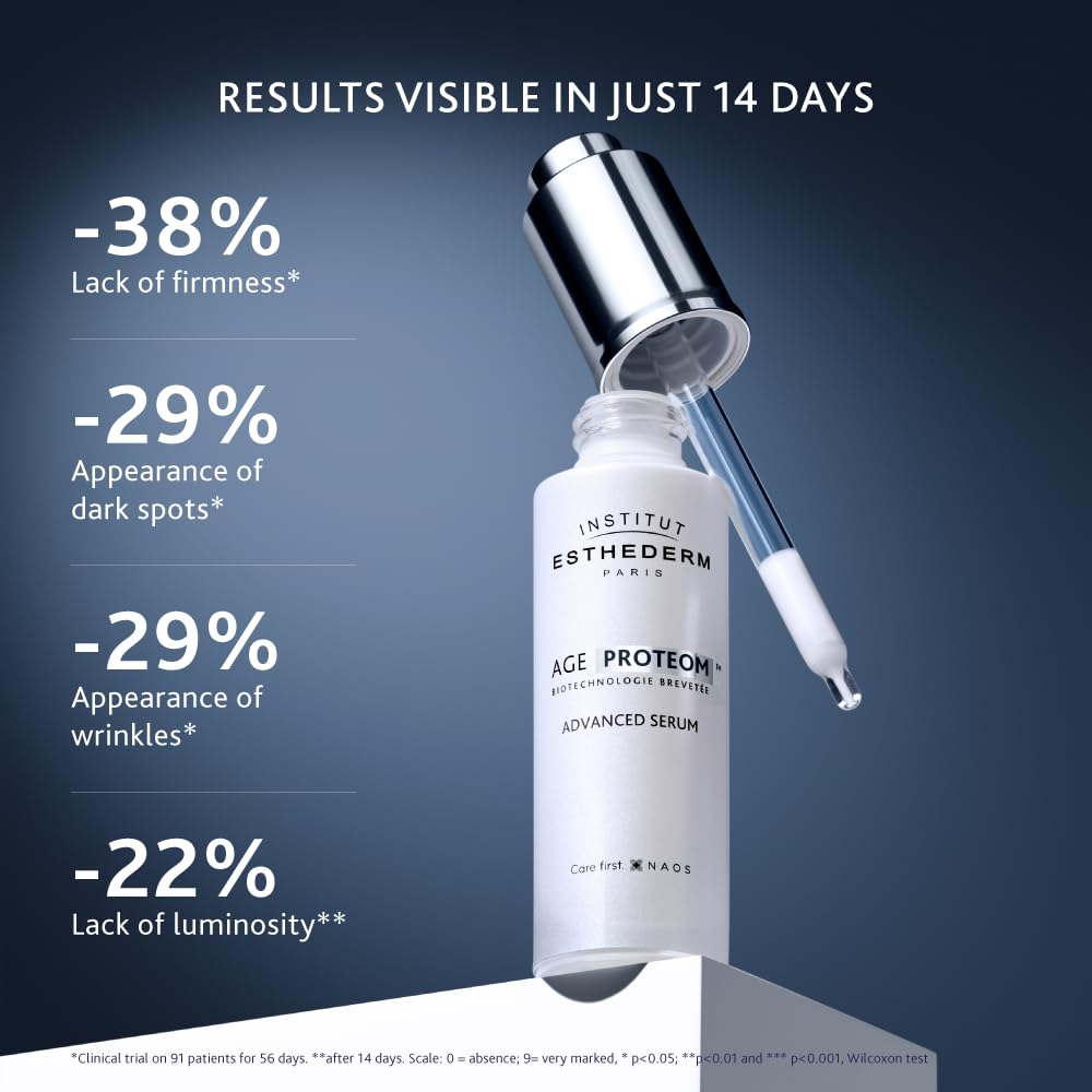 Institut Esthederm- New Age Proteom Advanced Serum, Face - Wrinkles, Firmness, Evenness, Radiance, Density - 30ml