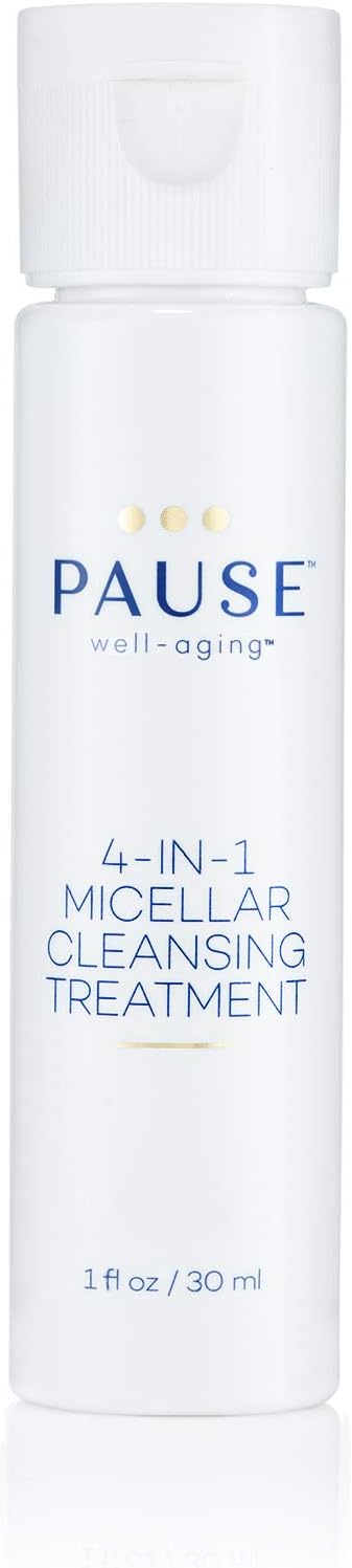 Pause Well-Aging Discovery Kit 0.7oz Hydrating Cleanser, 1oz 4-in-1 Micellar Cleansing Treatment, 2 x 0.17oz Collagen Boosting Mois Unisex 4 Pc