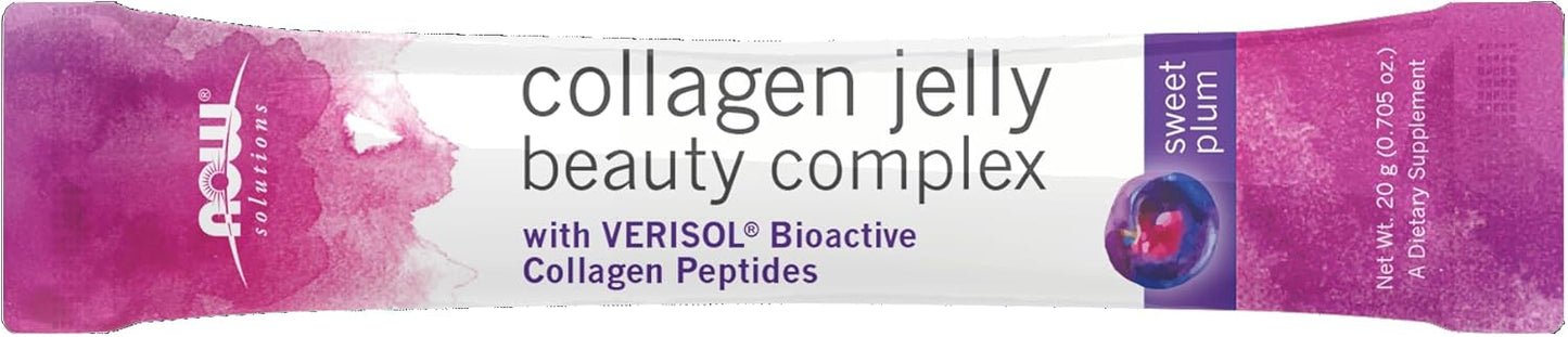 NOW Solutions,膠原蛋白果凍美容複合物,甜李子味,20克 x 10條