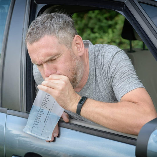 Ever Ready 急救呕吐袋,带漏斗和防漏止回阀,适用于旅行、出租车、晕车、孕妇、儿童等 - 50 个装