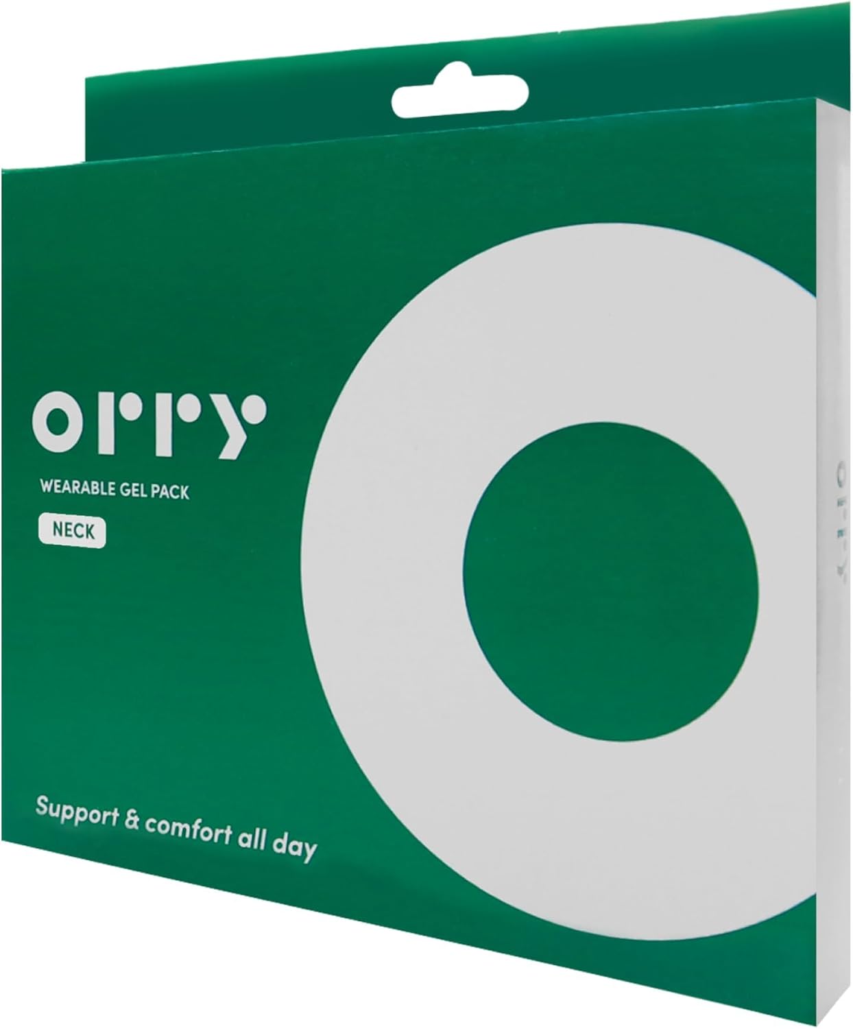 ORRY Neck Gel Ice Pack - Reusable Gel Compression Pack for Cold/Heat Therapy – Relieves Neck Pain, Torticollis, and Shoulder Pain - Easily Adjustable (Black)