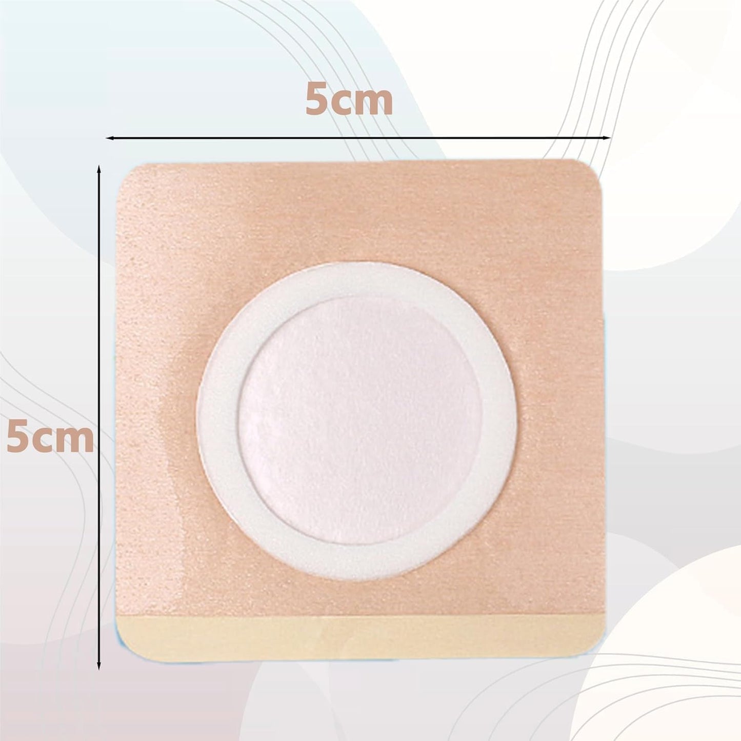 TIAMORK 100 片 2 吋蓖麻油包敷貼,適用於肚臍,棉質自黏蓖麻油包敷貼,高吸收性防漏,便攜,易於使用