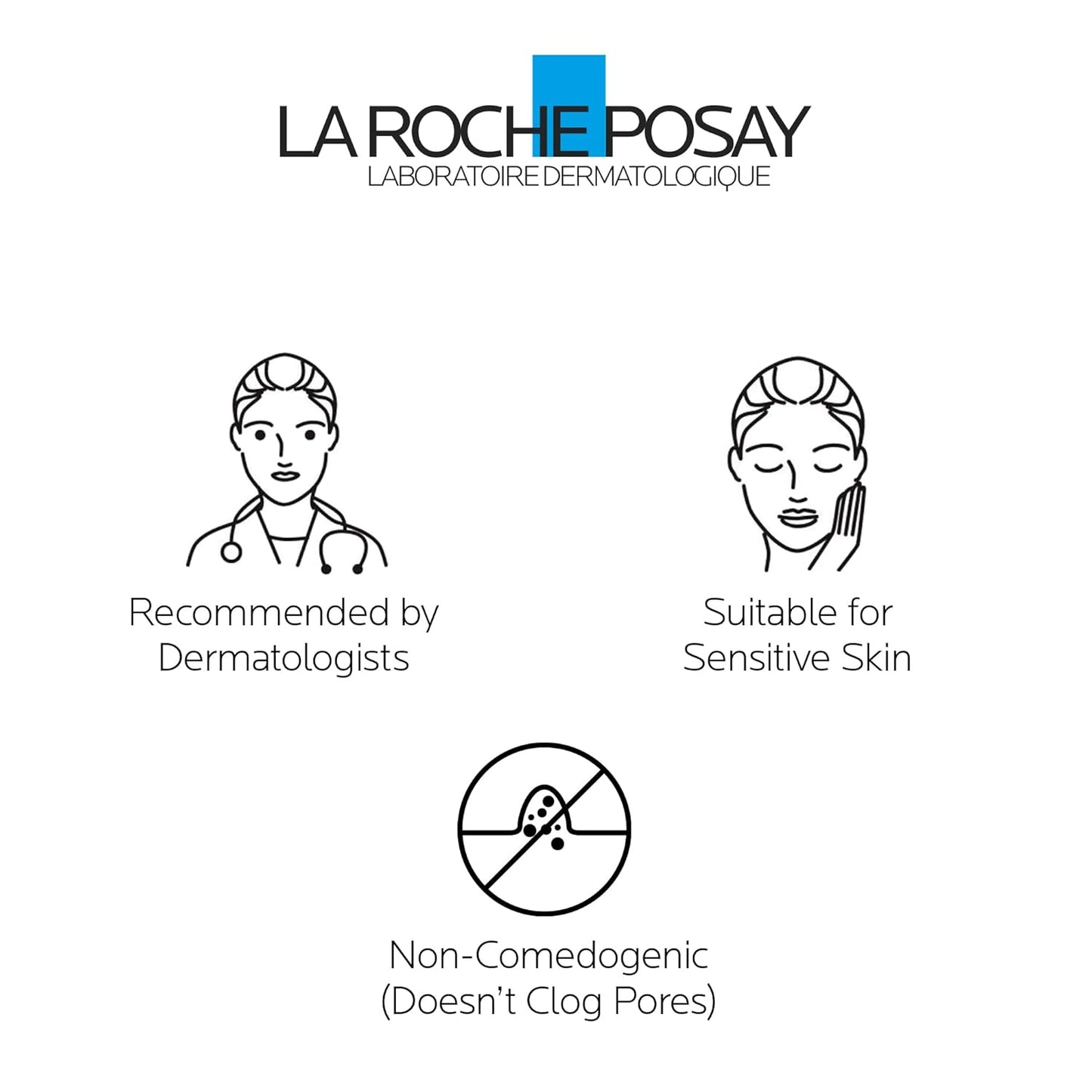 La Roche-Posay Face Wash Gel Cleanser, Effaclar Gentle Purifying Foaming Gel for Oily and Sensitive Acne-Prone Skin & Acne Lotion BUNDLE. Soap-Free, Paraben-free, Non-Comedogenic