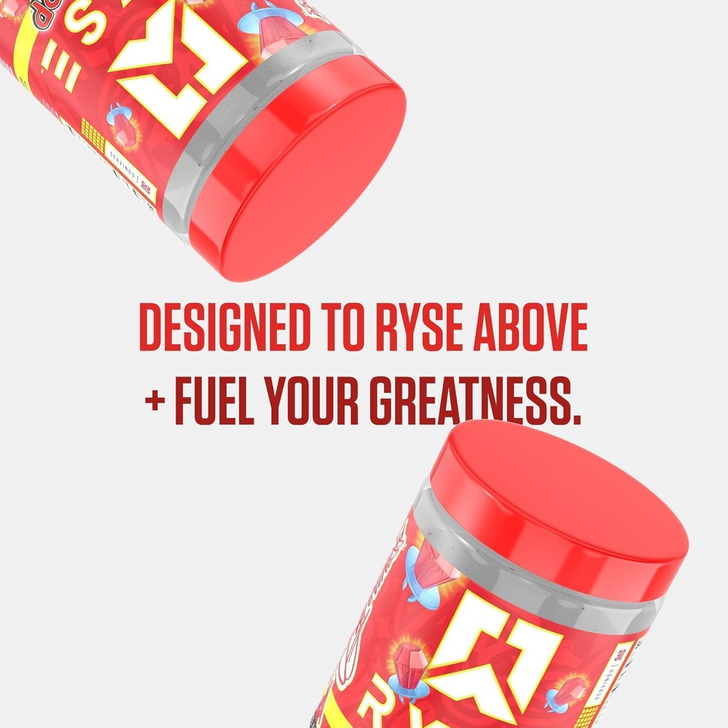 「RYSE Up Supplements」 富含運動前營養成分 | 增強一氧化氮泵、能量和力量 | 富含 L-瓜氨酸、β-丙氨酸和雙源咖啡因 | 60 份(櫻桃味)