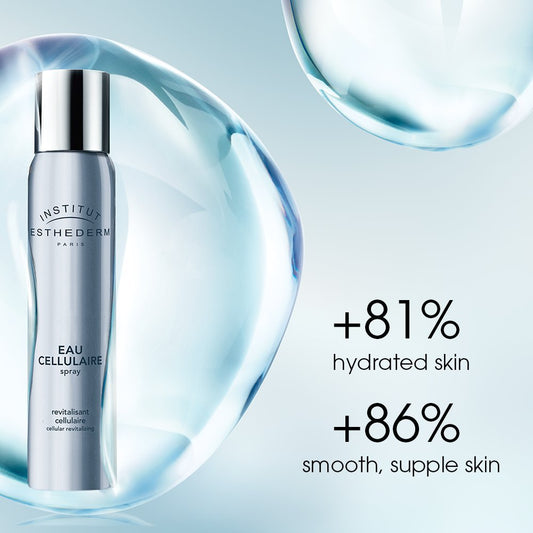 Institut Esthederm - Cellular Water Face Mist - Energizing, Hydra-booster, Enrichied in Acid Hyaluronic, Moisturizing Effect - All Skin Types, 100 mL.