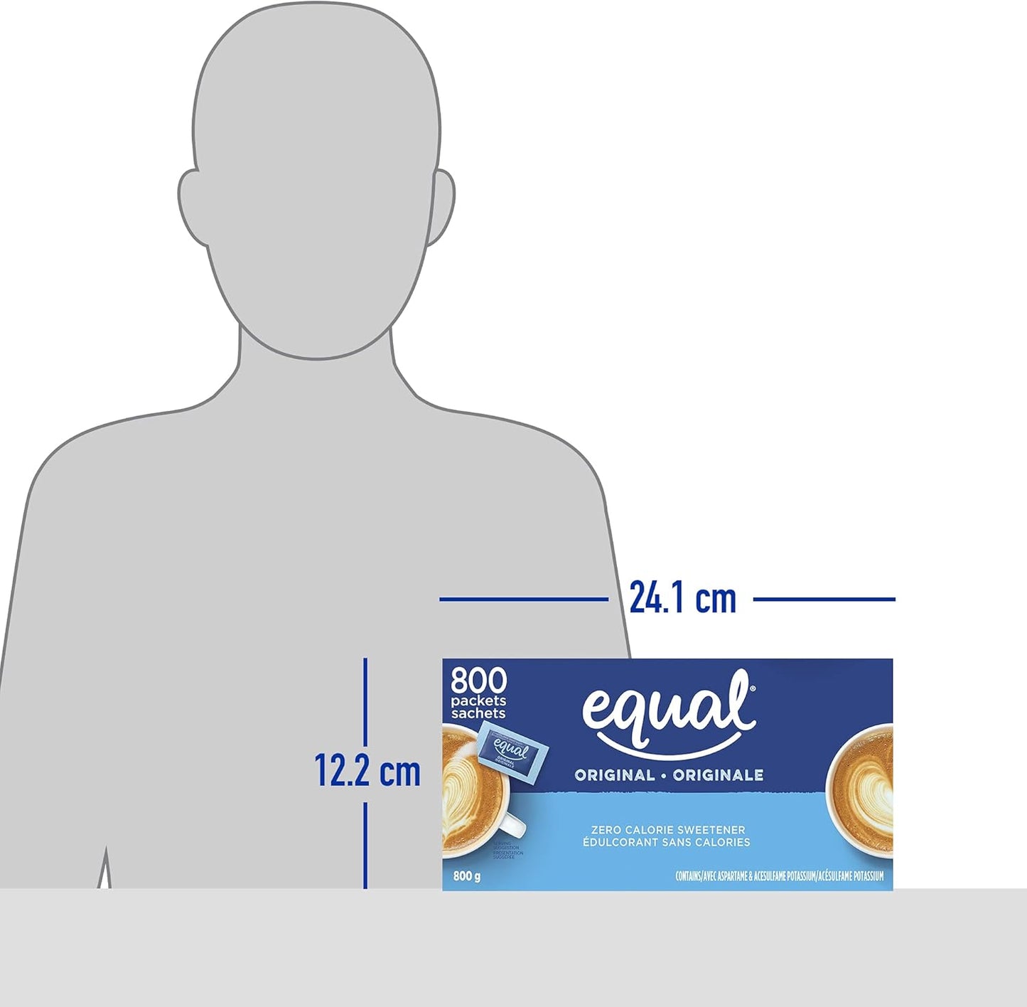 EQUAL 0 Calorie Sweetener, Sugar Substitute, Zero Calorie Sugar Free Sweetener Packets, Sugar Alternative, 800 Count