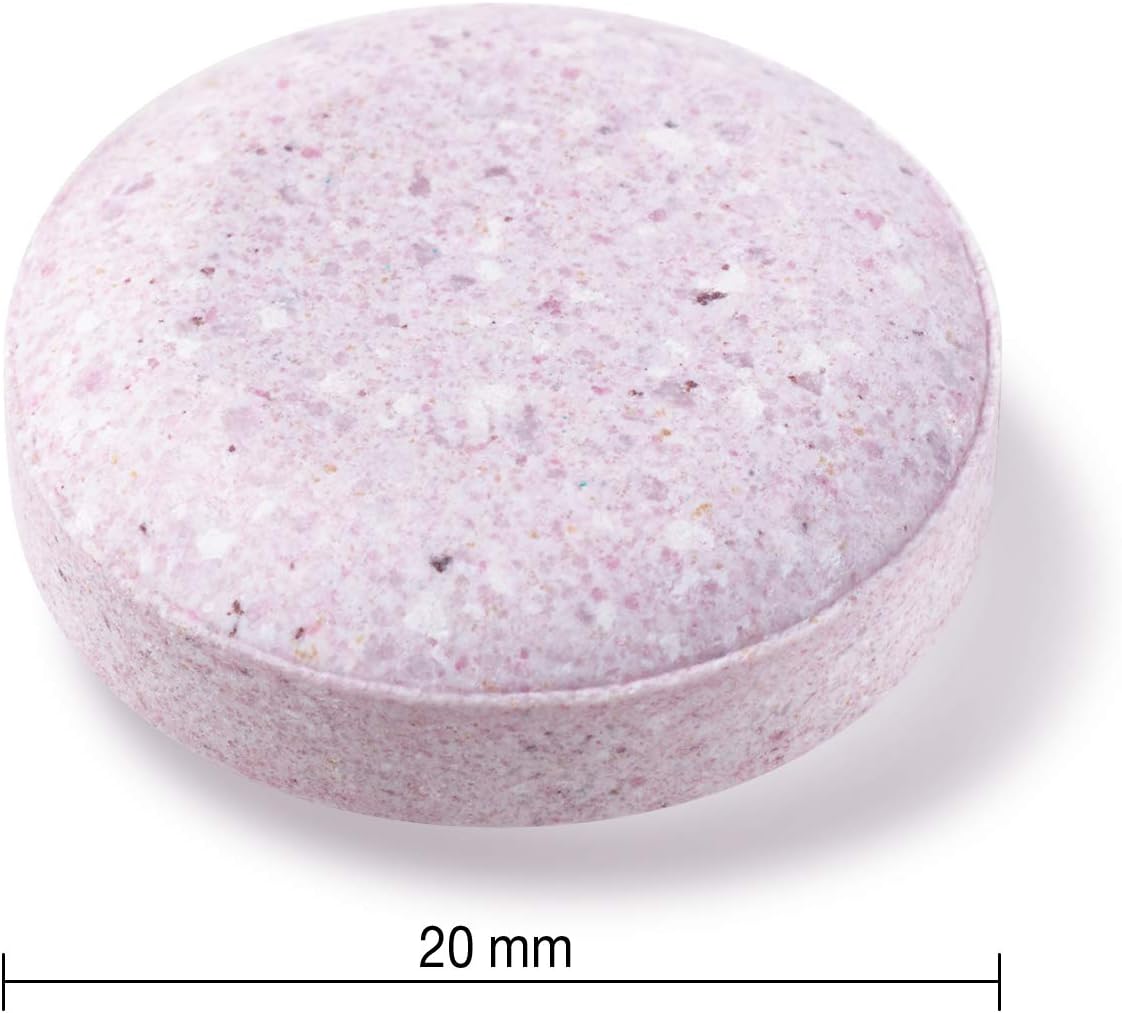 Jamieson 咀嚼鎂礦物質複合物覆盆子芒果味,含 800 國際單位維生素和 140 毫克鎂、12 種必需礦物質,支持肌肉和骨骼健康,無麩質,60 粒