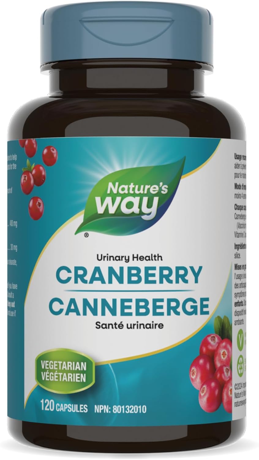 Nature's Way 蔓越莓萃取膠囊 - 經臨床研究證實的蔓越莓,有助於預防復發性泌尿道感染 (UTI) - 素食,120 粒膠囊