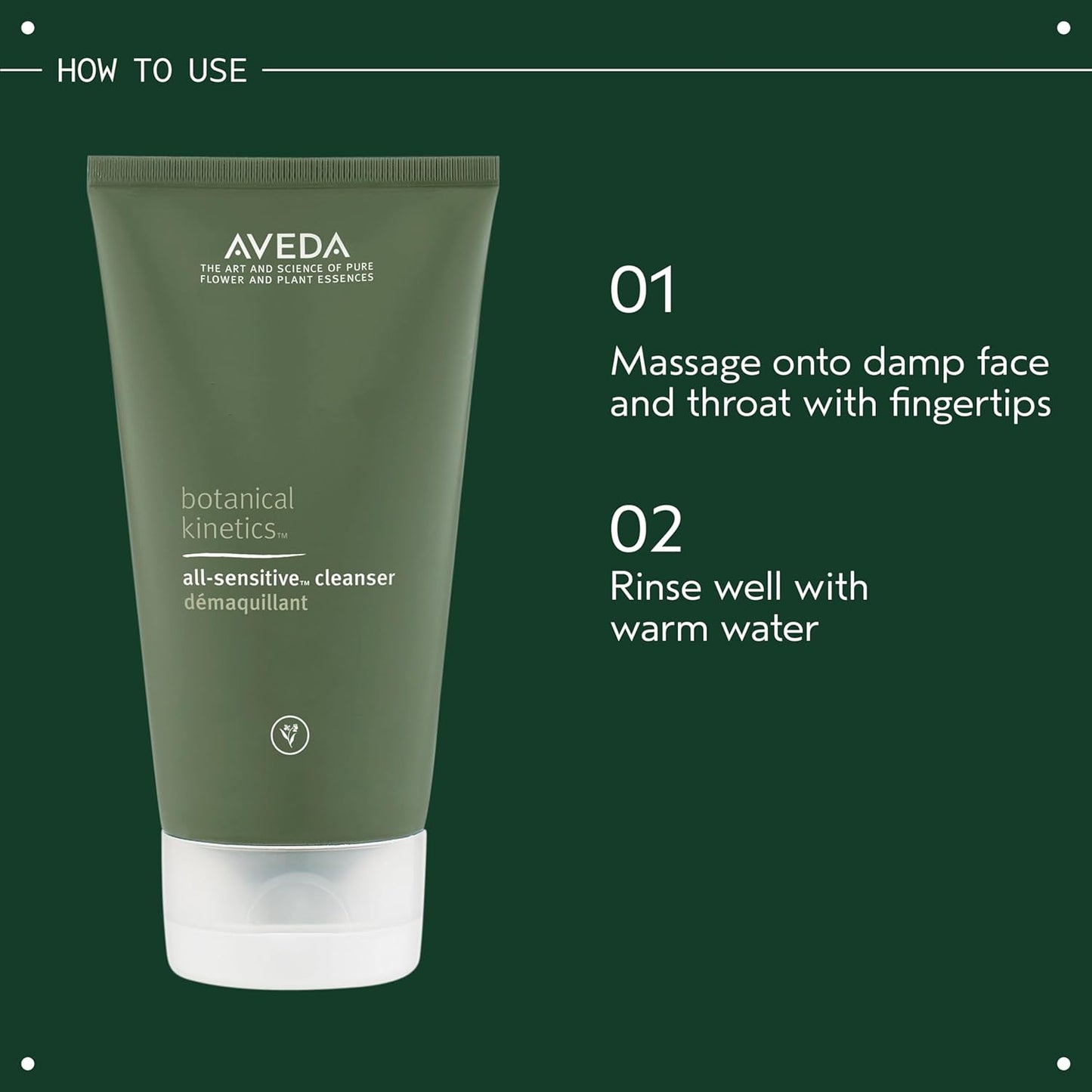 Aveda Botanical Kinetics All-Sensitive Cleaner | Gentle Facial Cleanser for Sensitive Skin | Fragrance Free | with Olive and Coconut Oil | 98% Naturally Derived*, 150ml