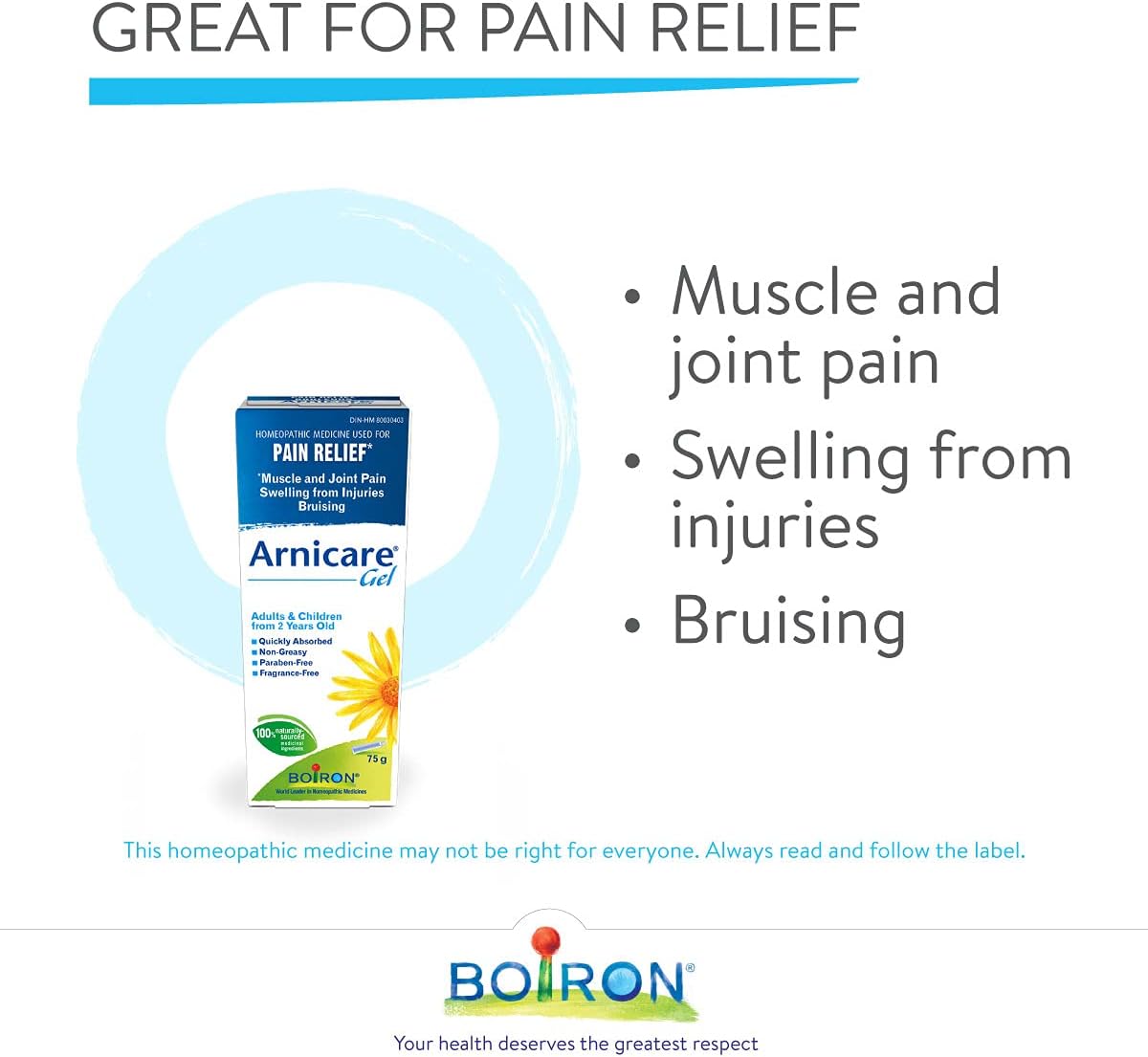 Boiron Arnicare 片剂,60 片,顺势疗法药物,用于缓解肌肉和关节疼痛肿胀和 Arnicare 凝胶 75g,用于缓解肌肉疼痛和关节疼痛