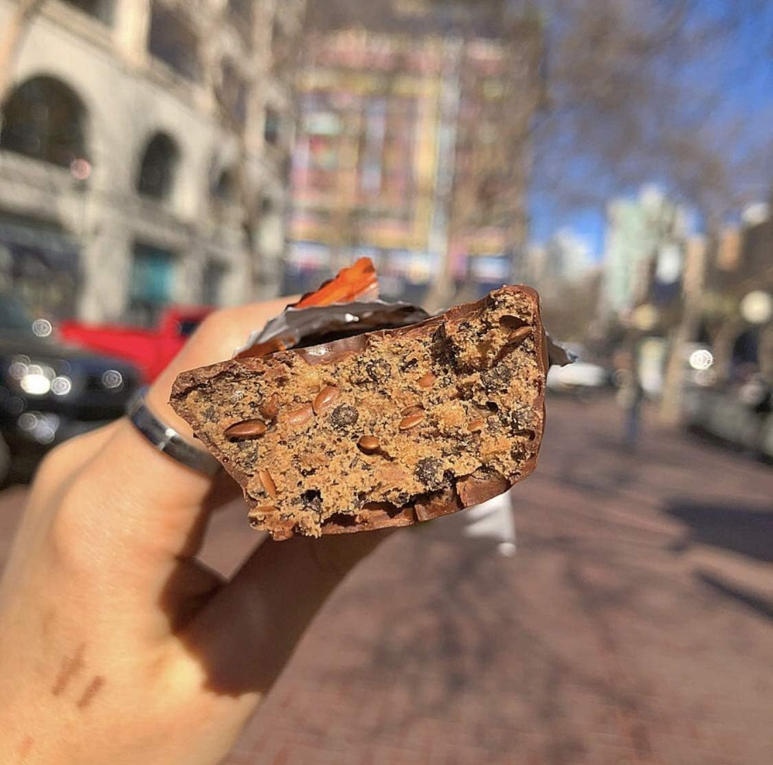 PROBAR 蛋白棒,非转基因,无麸质,健康零食,植物性全食物成分,花生酱巧克力,12 条(70 克)