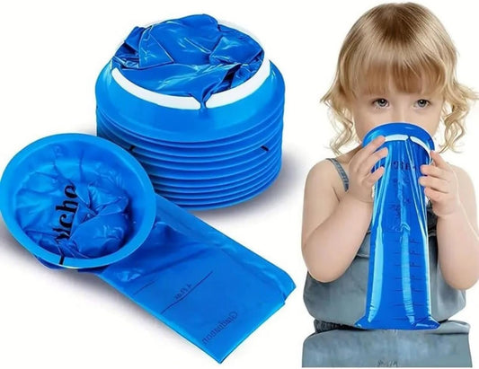 60个一次性呕吐袋,1000毫升防漏呕吐袋,适用于晕车、孕吐、旅行、怀孕、儿童和汽车使用