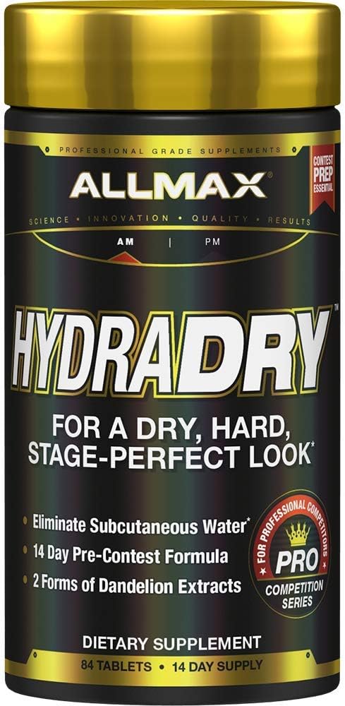 ALLMAX Nutrition - HydraDry - Ultra-Potent Diuretic + Electrolyte Stabilizer, 84 Count