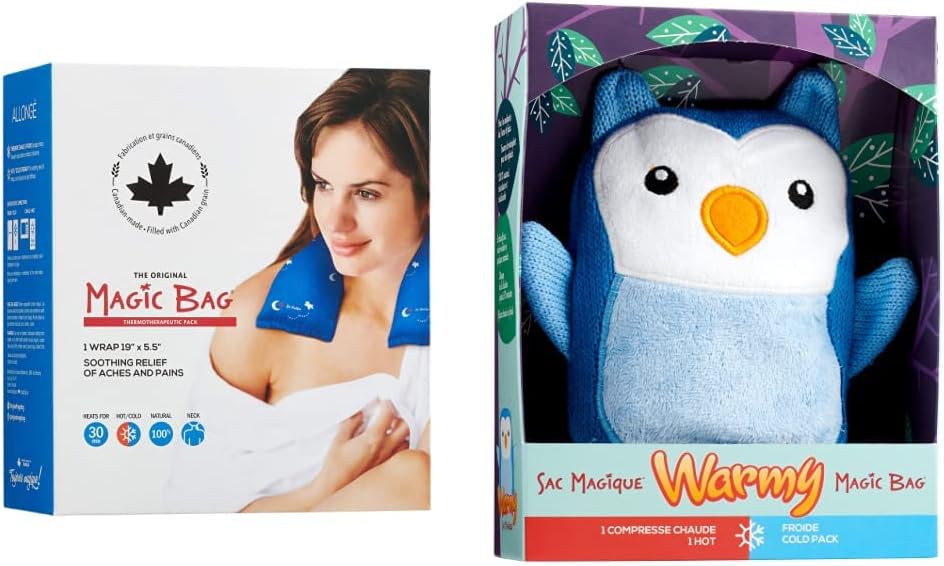 魔法袋加长冷热敷包(40 盎司)+ 魔法袋暖心“猫头鹰”冷热敷包(0.8 磅)