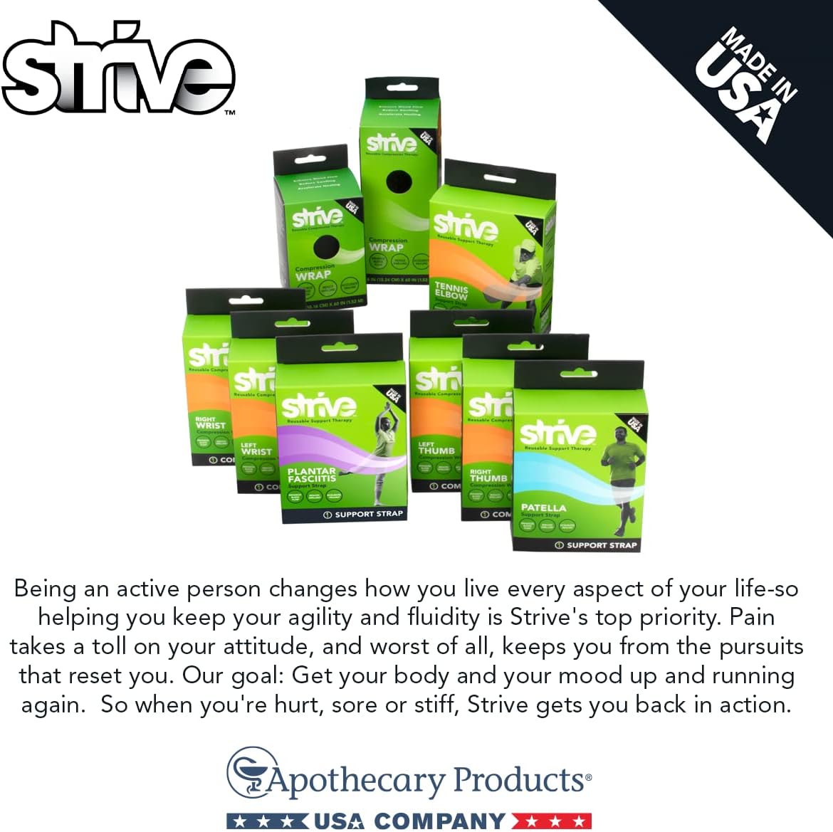 Strive 冷熱療法柔性冰袋壓縮套可重複使用凝膠包,用於膝蓋小腿肘部受傷冷敷