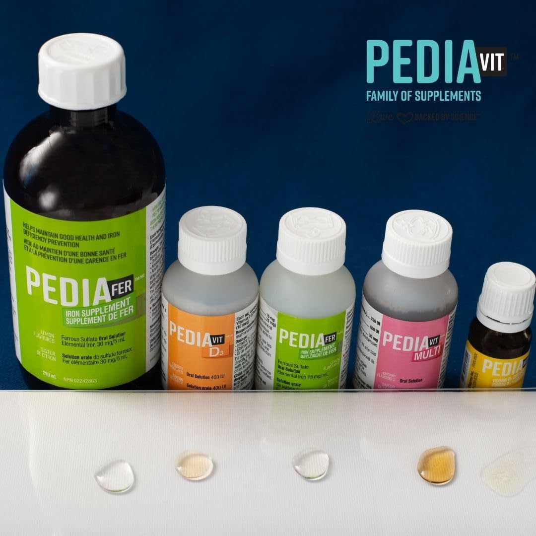 PediaVit 複合液體維生素 A、D 和 C | 適合 1-3 歲兒童 | 必需複合維生素,支持生長發育和免疫功能 | 口服液,50 毫升