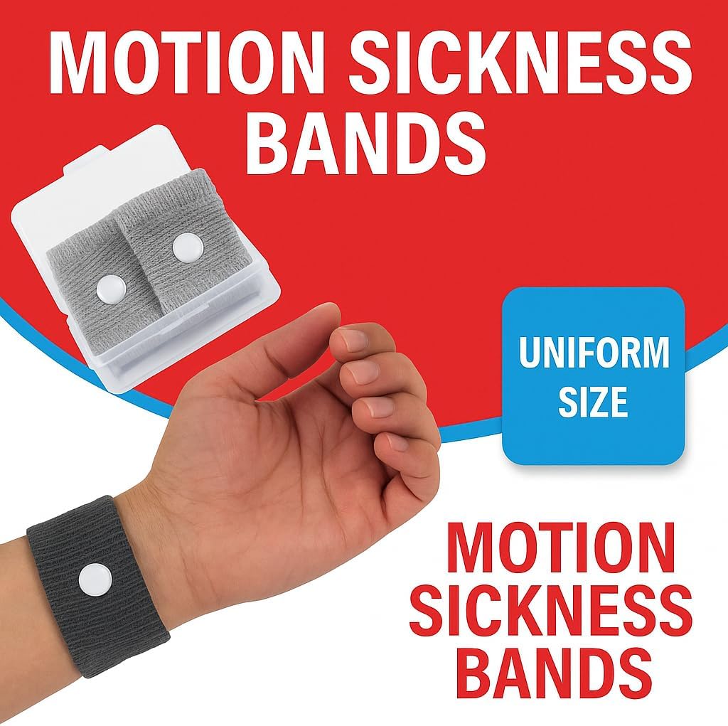 Top Med Sickness-Band Adult Wristband Natural Nausea Anti-Nausea Acupressure Motion Sickness Wristband