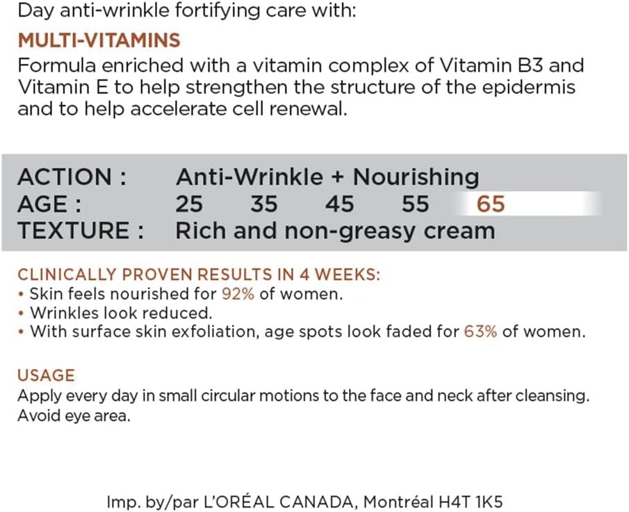 L’Oréal Paris Anti-Aging Face Cream 35+, Day & Night Skincare, Wrinkle Expert & L'Oreal Paris Anti-Aging Face Cream 65+, Day & Night Skincare, Wrinkle Expert