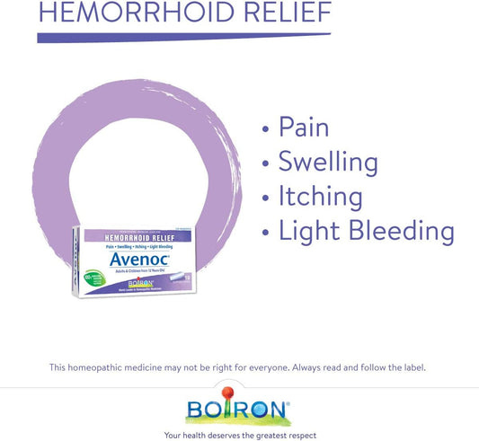 Boiron Avenoc 痔瘡緩解栓劑,緩解疼痛、腫脹、搔癢、輕微出血,10 粒