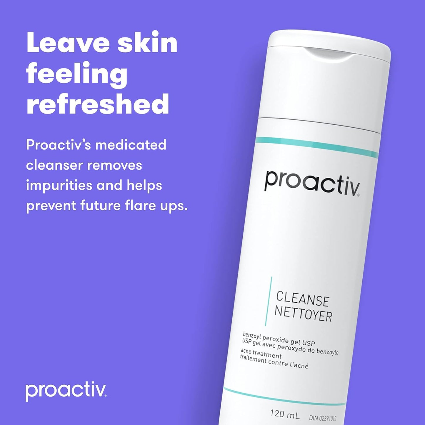Proactiv Acne Cleanser - Benzoyl Peroxide Face Wash And Acne Treatment - Daily Facial Cleanser And Moisturizer With Exfoliating Beads - 60 Day Supply, 120 ml.