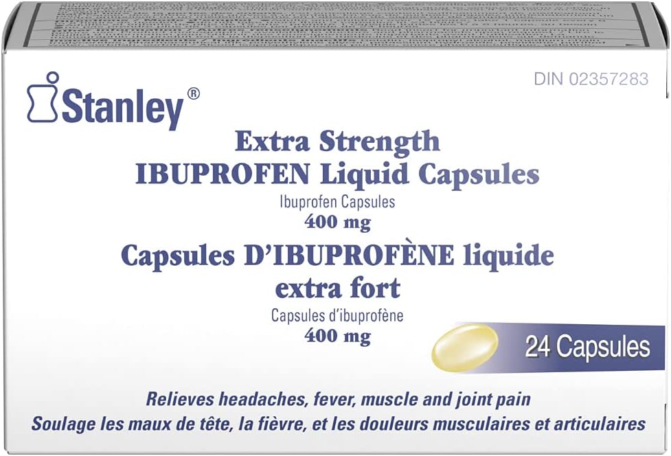 Stanley Pharmaceuticals Extra Strength Ibuprofen Liquid Capsules 400mg 24 count