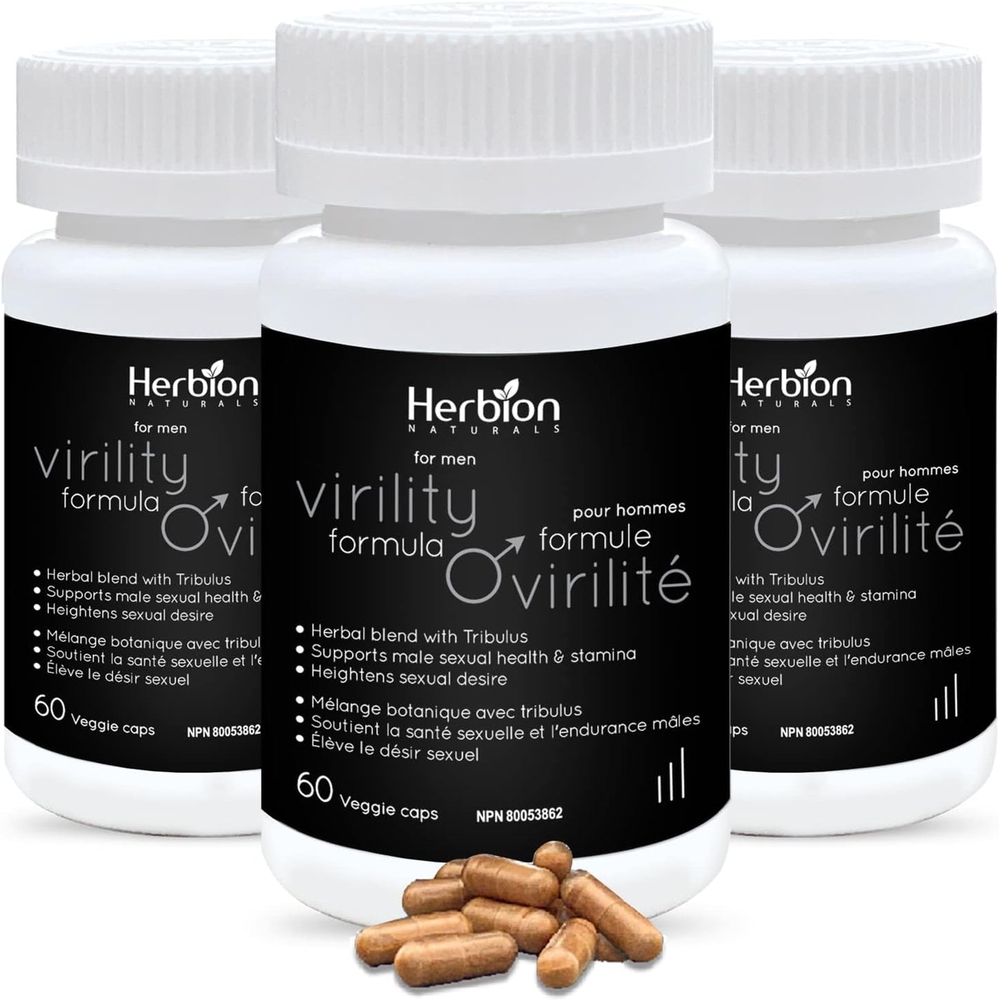 Herbion Naturals 壯陽配方 - 增強能量、力量和耐力,(3 包)180 粒