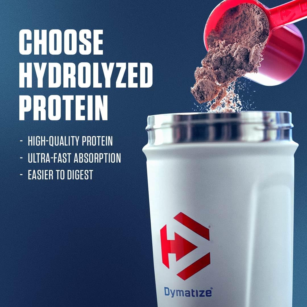 Dymatize ISO100 水解蛋白粉,美味巧克力味,100% 乳清分离蛋白粉(25 克),无麸质,5 磅,71 份
