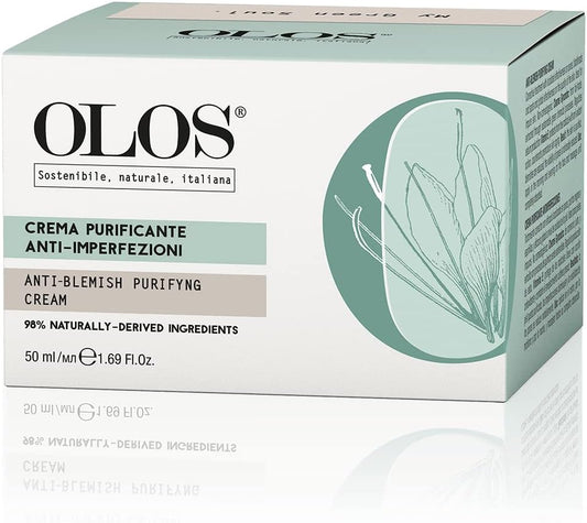 Olos Purifying Cream, 50 ml - Face Cream, Enriched with Vitamin E, Aloe - Non-comedogenic