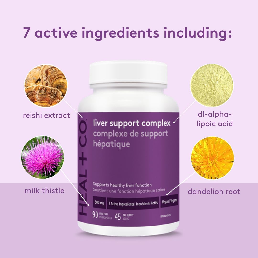 HEAL + CO. 肝脏支持复合物 90 粒素食胶囊