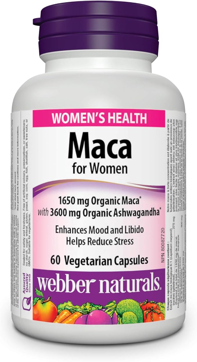 002 Webber Naturals 女士瑪卡,60顆素食膠囊