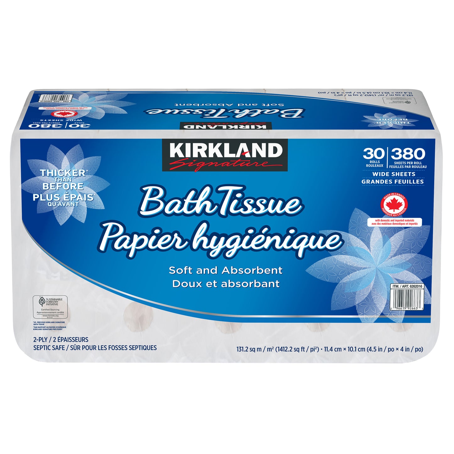 Kirkland Signature 双层卫生纸,30卷装