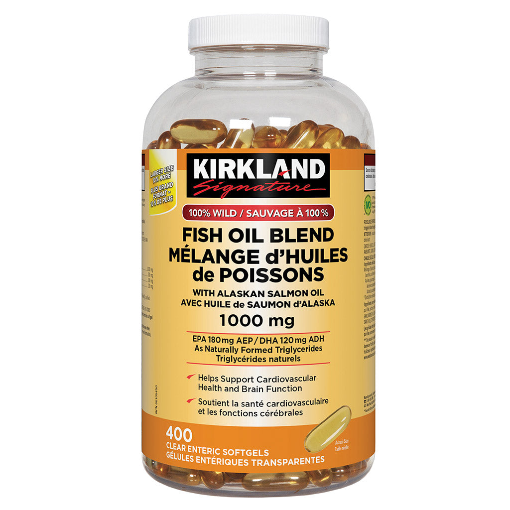 Kirkland Signature 100% 野生鱼油混合物,400 粒软胶囊