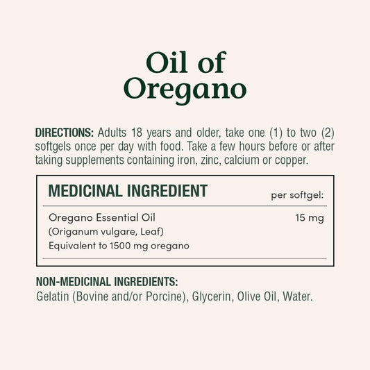 NATURE'S BOUNTY Oil Of Oregano, 1500 mg, Source Of Antioxidants, Softgels, 24.3 g